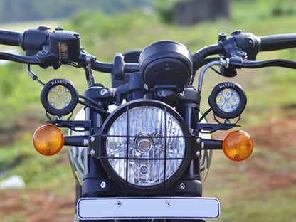 For Royal Enfield Hunter 350 Fog Light Clamp / Mount Black