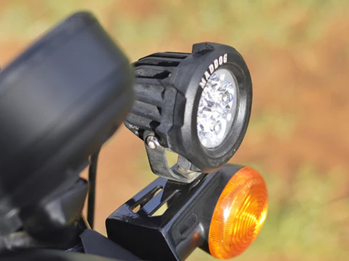 For Royal Enfield Hunter 350 Fog Light Clamp / Mount Black