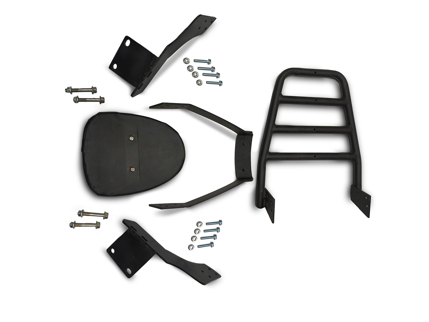For Royal Enfield Hunter 350 Rear Luggage Rack With Backrest Black
