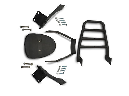 For Royal Enfield Hunter 350 Rear Luggage Rack With Backrest Black