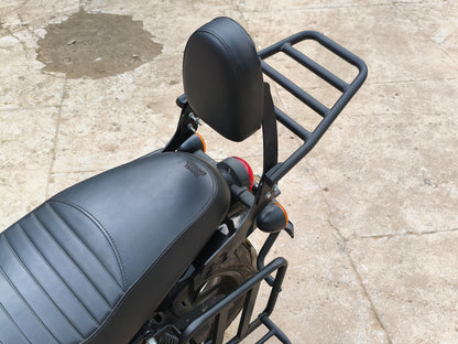 For Royal Enfield Hunter 350 Rear Luggage Rack With Backrest Black