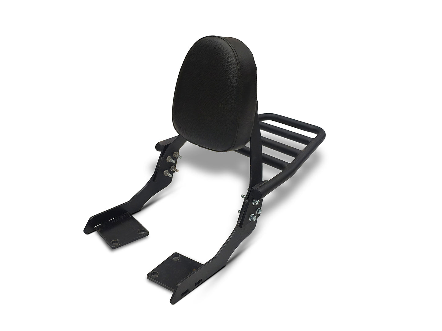 For Royal Enfield Hunter 350 Rear Luggage Rack With Backrest Black