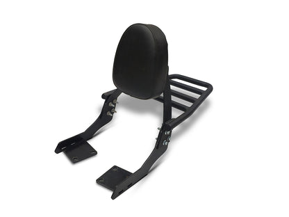 For Royal Enfield Hunter 350 Rear Luggage Rack With Backrest Black