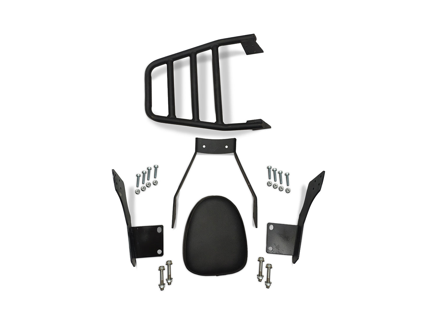 For Royal Enfield Hunter 350 Rear Luggage Rack With Backrest Black