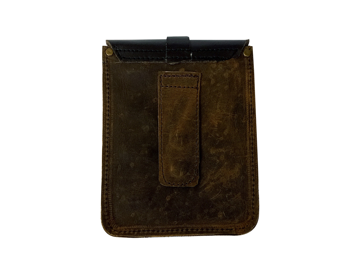 For Royal Enfield Hunter 350 Magnetic Tank Pouch Tobacco & Black