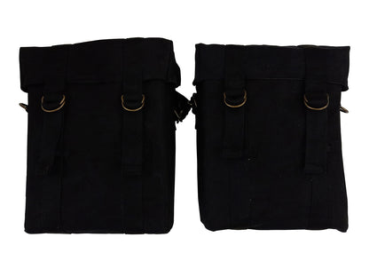 For Royal Enfield Hunter 350 Black Color Military Pannier Bags & Mounting
