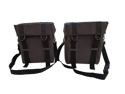 For Royal Enfield Hunter 350 Grey Color Military Pannier Bags & Mounting
