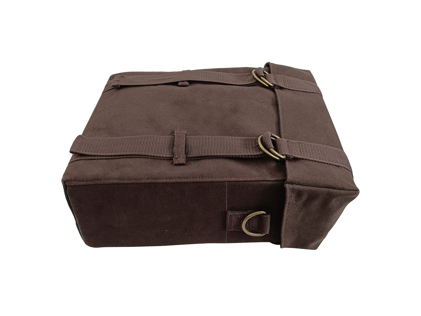 For Royal Enfield Hunter 350 Coffee Brown Military Pannier Bags & Mounting