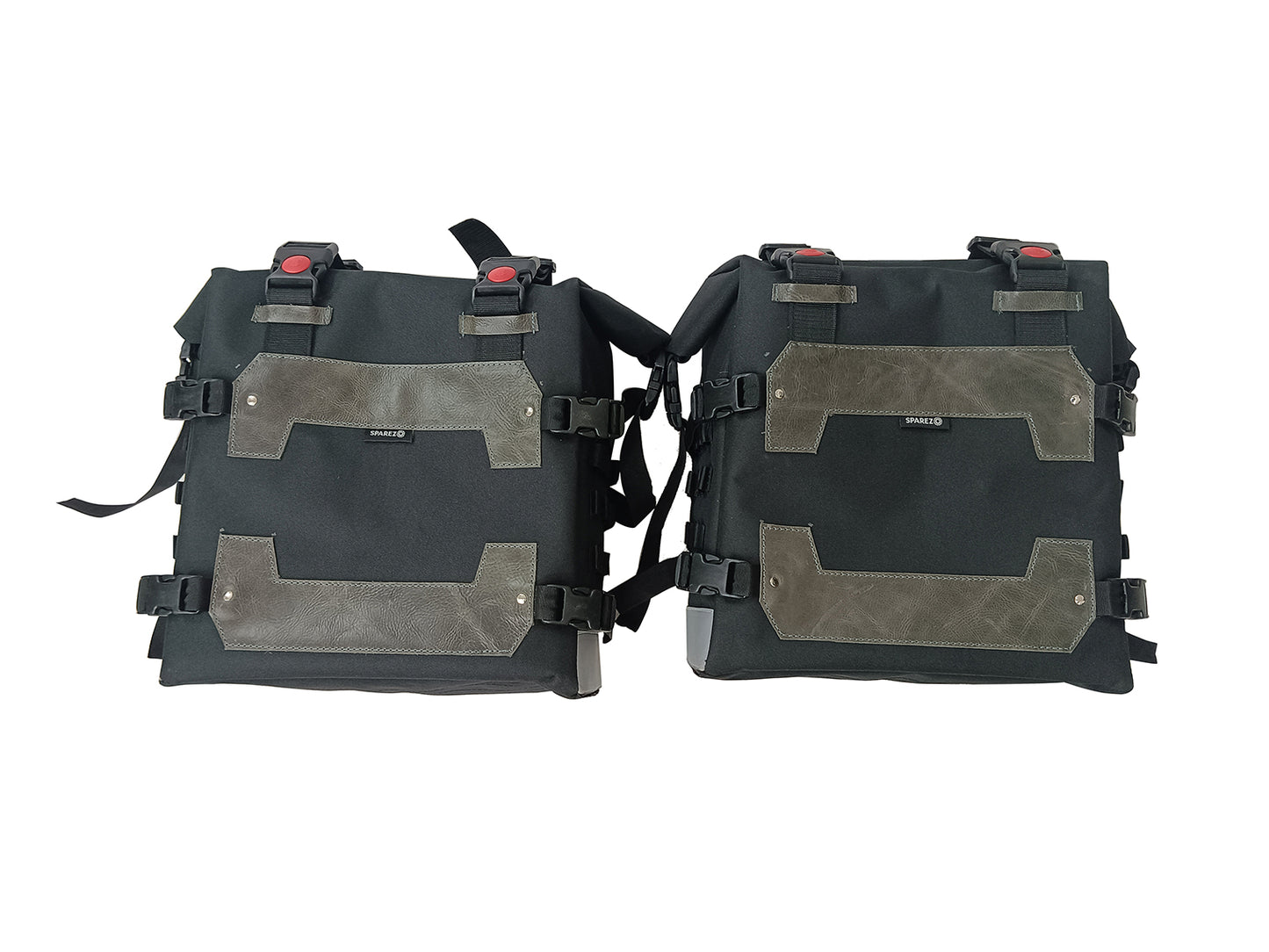 For Royal Enfield Hunter 350 Canvas Pannier Bags Pair Charcol Black D19