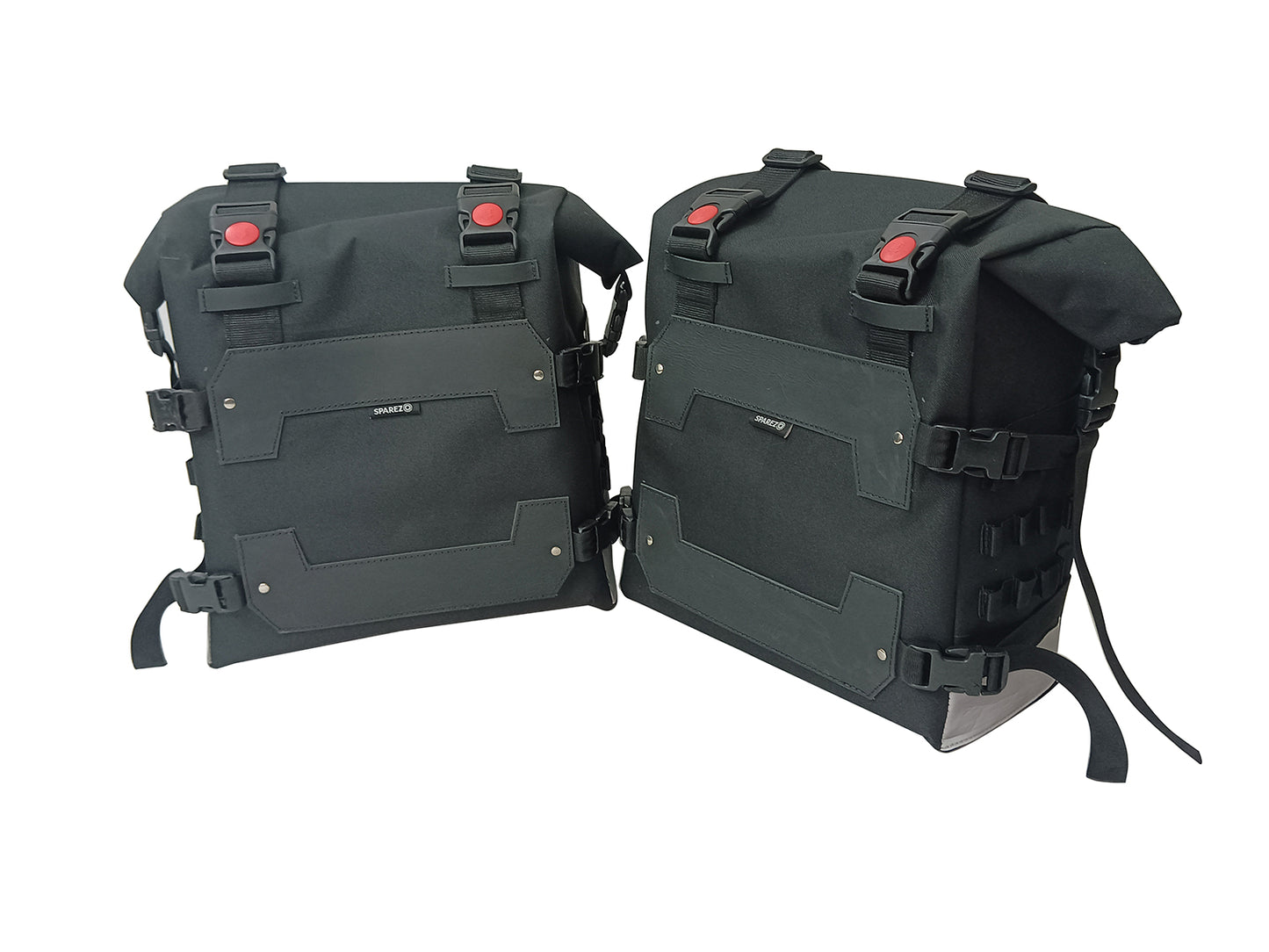 For Royal Enfield Hunter 350 Canvas Pannier Bags Pair Black D20