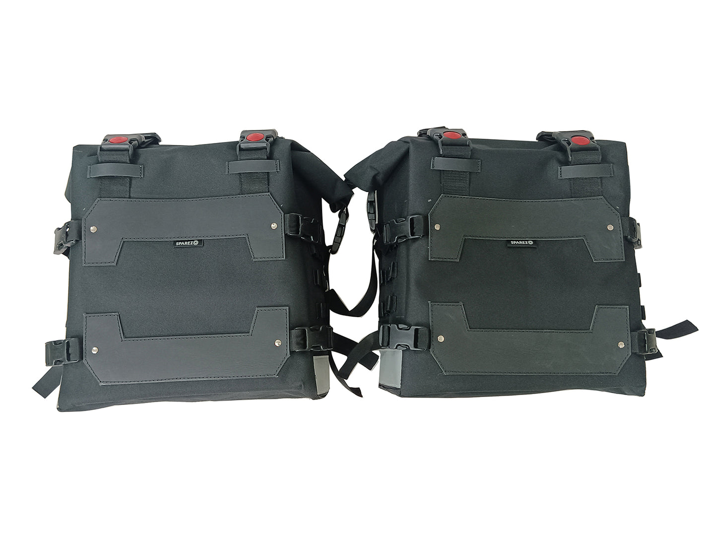 For Royal Enfield Hunter 350 Canvas Pannier Bags Pair Black D20