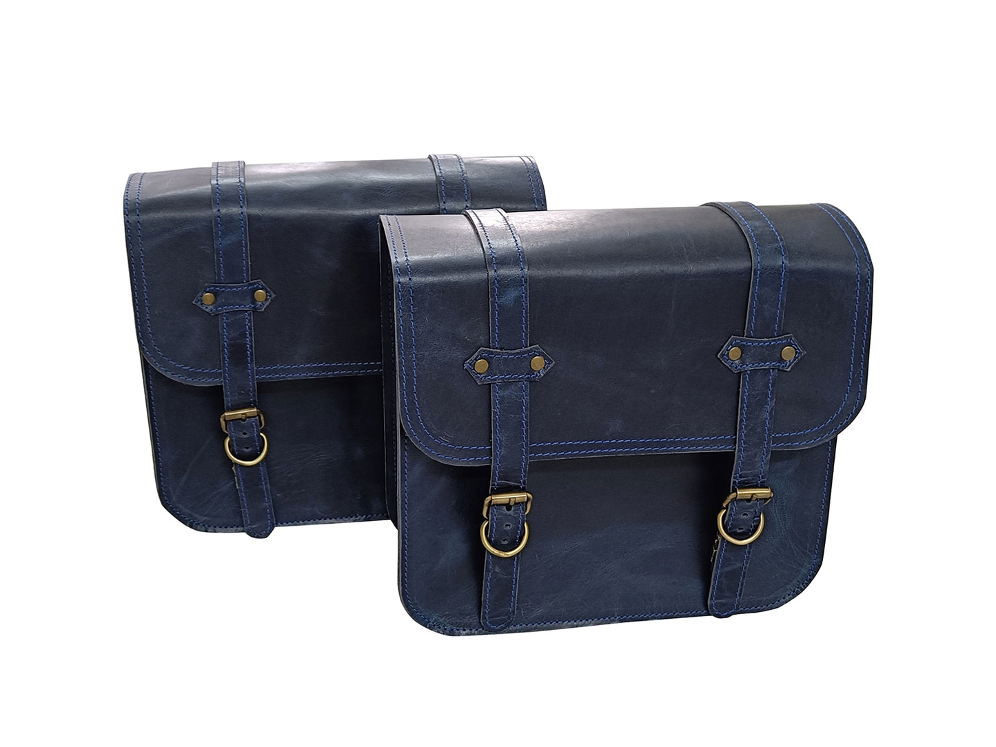 For Royal Enfield Hunter 350 Leather Pannier Bags & Mounting D1