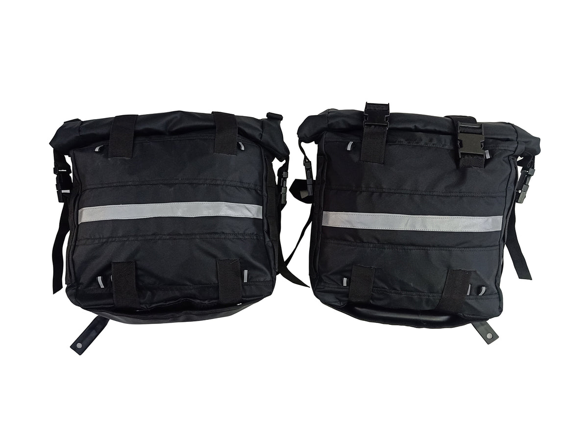 For Royal Enfield Hunter 350 Canvas Pannier Bags & Mounting D13
