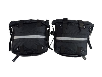 For Royal Enfield Hunter 350 Canvas Pannier Bags & Mounting D13