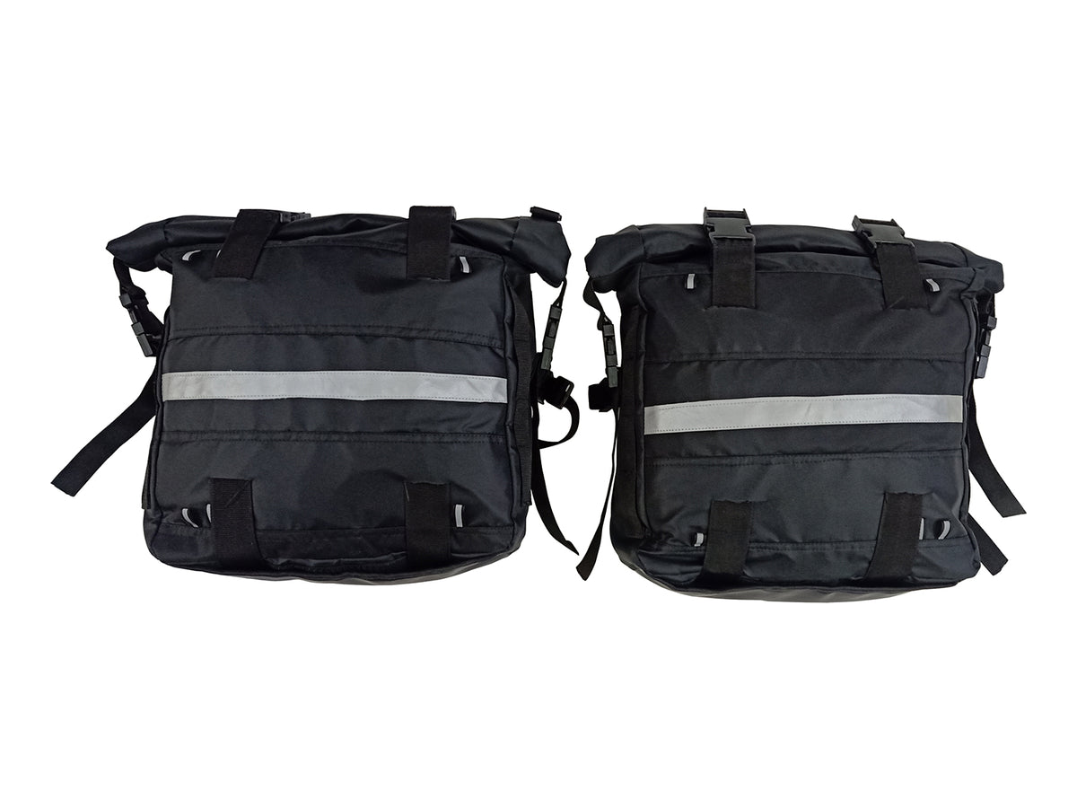 For Royal Enfield Hunter 350 Canvas Pannier Bags & Mounting D13
