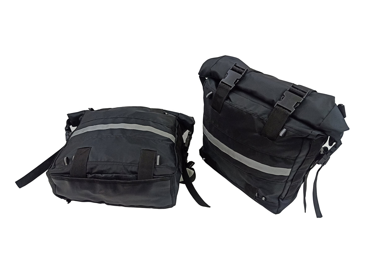 For Royal Enfield Hunter 350 Canvas Pannier Bags & Mounting D13