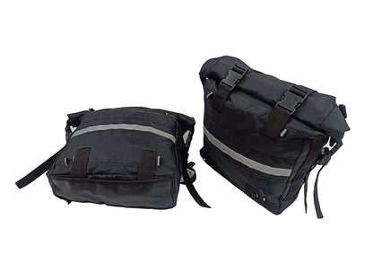 For Royal Enfield Hunter 350 Canvas Pannier Bags & Mounting D13
