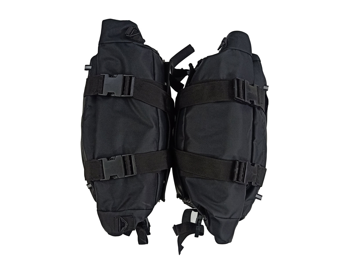 For Royal Enfield Hunter 350 Canvas Pannier Bags & Mounting D13