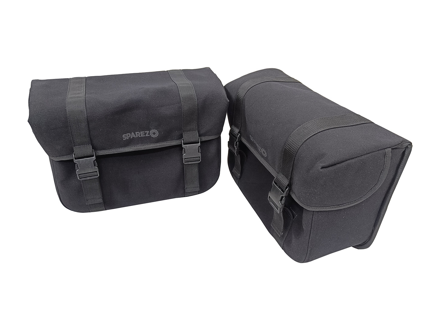 For Royal Enfield Hunter 350 Canvas Pannier Bags & Mounting Black Color D14