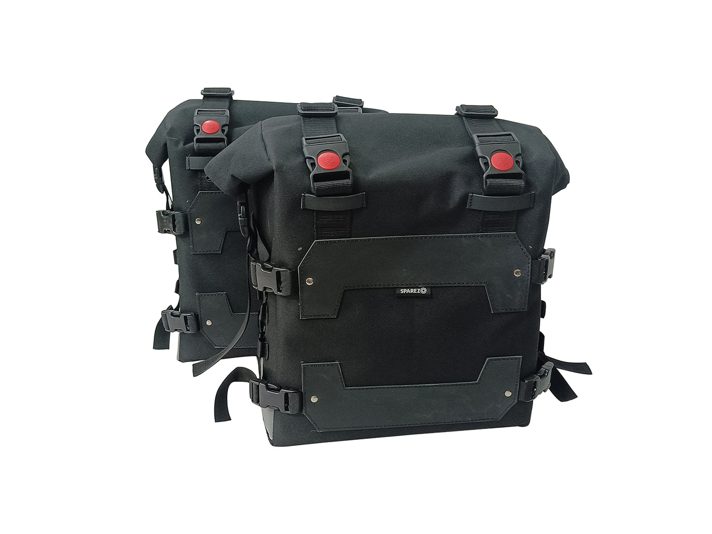 For Royal Enfield Hunter 350 Canvas Pannier Bags & Mounting Black D23