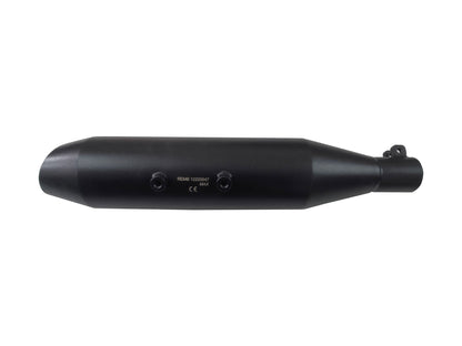 For Royal Enfield Hunter 350 Red Rooster Exhaust Silencer With Header Pipe Black