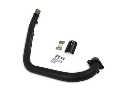 For Royal Enfield Hunter 350 Red Rooster Exhaust Silencer With Header Pipe Black