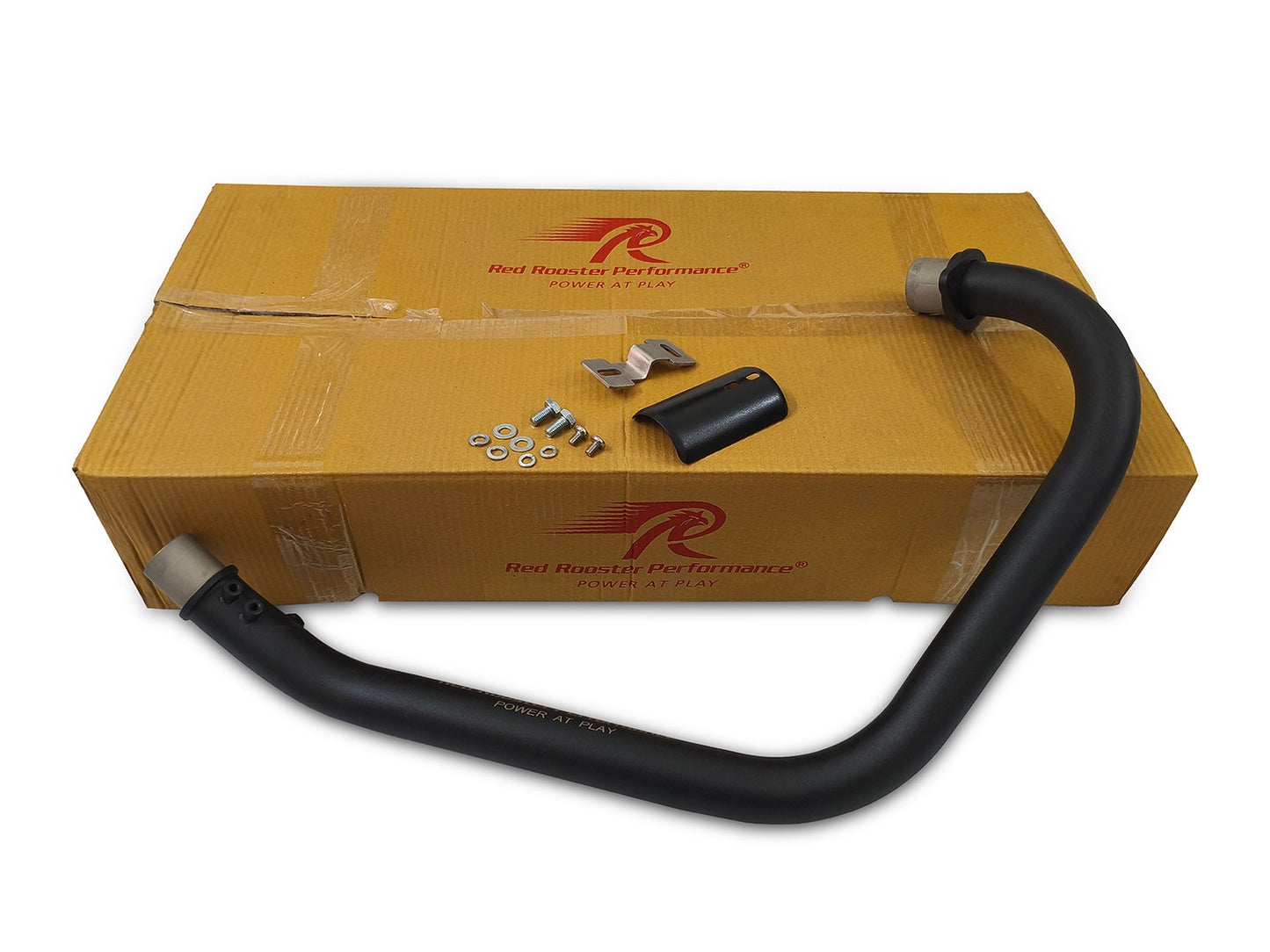 For Royal Enfield Hunter 350 Red Rooster Header Pipe Bend Pipe Black