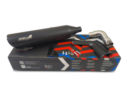 For Harley Davidson 440 Silver Stallion Stainless Steel Exhaust Silencer Black
