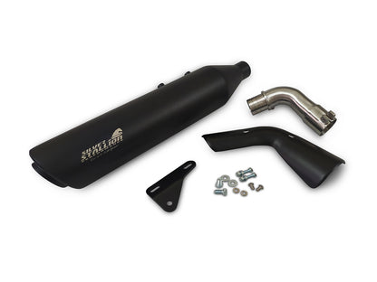 For Harley Davidson 440X Silver Stallion Stainless Steel Exhaust Silencer Black