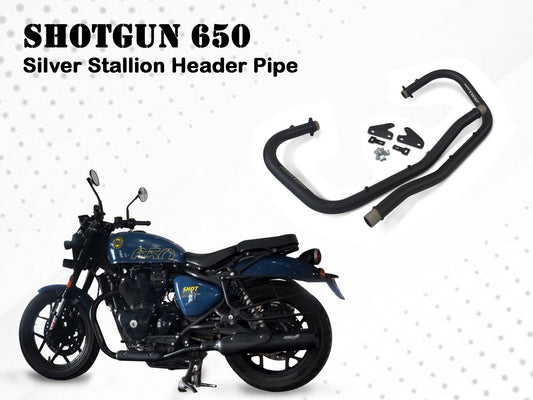 For Royal Enfield Shotgun 650 Silver Stallion Header Pipe Bend Pipe Black