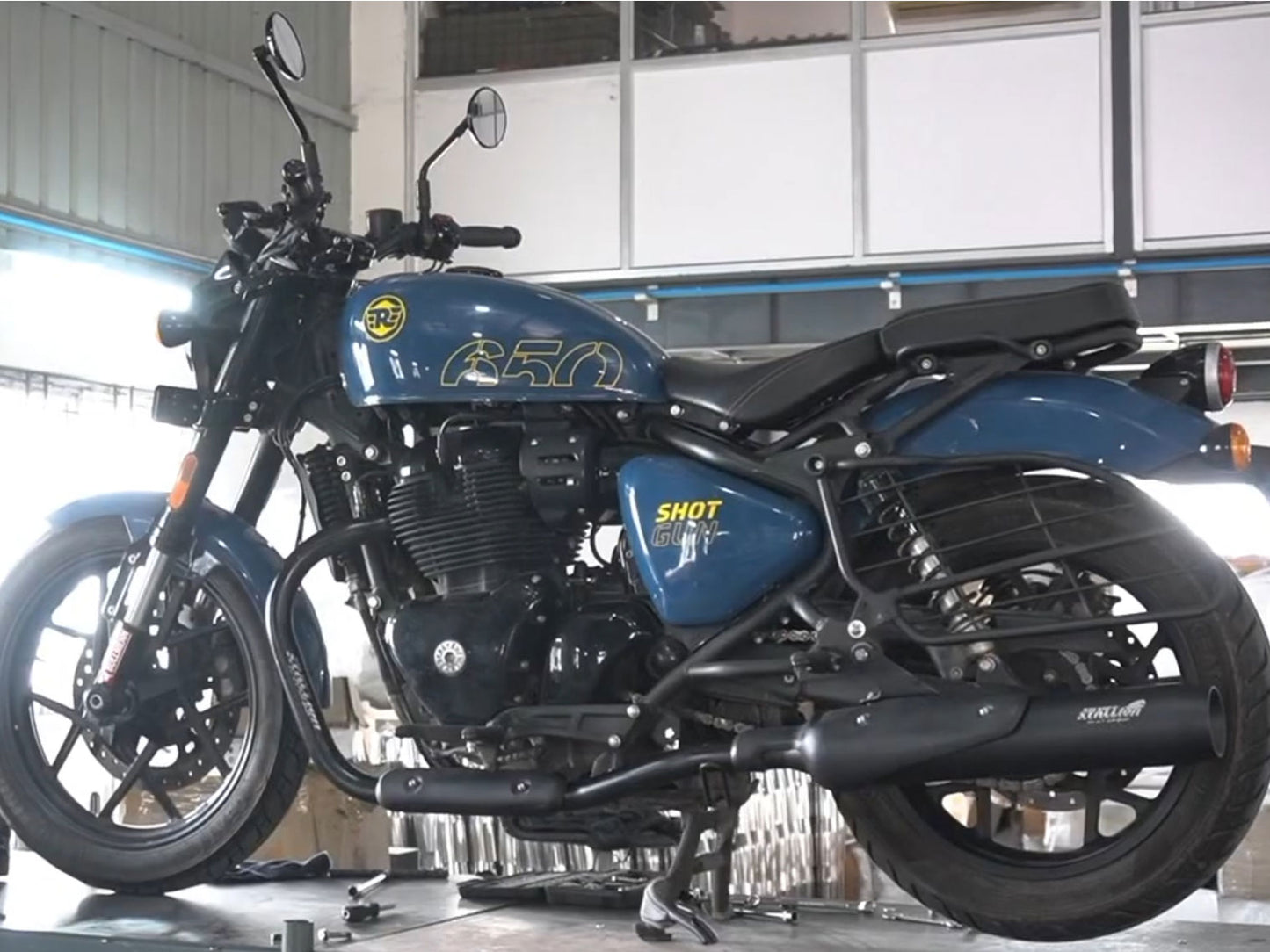 For Royal Enfield Shotgun 650 Silver Stallion Header Pipe Bend Pipe Black