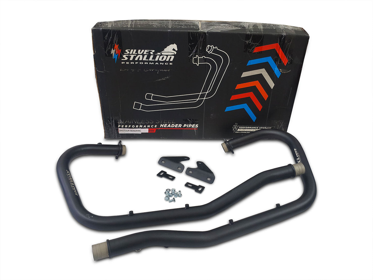 For Royal Enfield Shotgun 650 Silver Stallion Header Pipe Bend Pipe Black