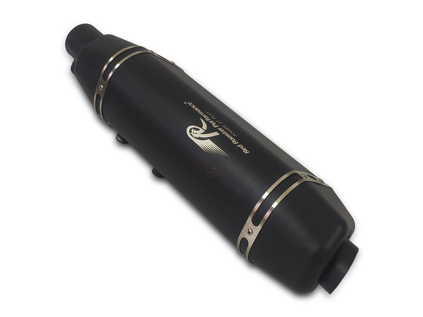 For Royal Enfield Himalayan 450 Red Rooster Vertex Pro Exhaust Silencer Black