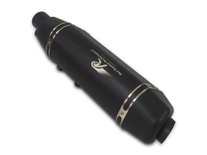 For Royal Enfield Himalayan 450 Red Rooster Vertex Pro Exhaust Silencer Black