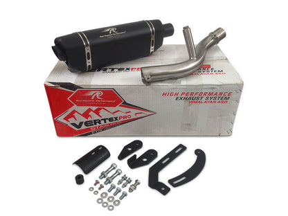 For Royal Enfield Himalayan 450 Red Rooster Vertex Pro Exhaust Silencer Black