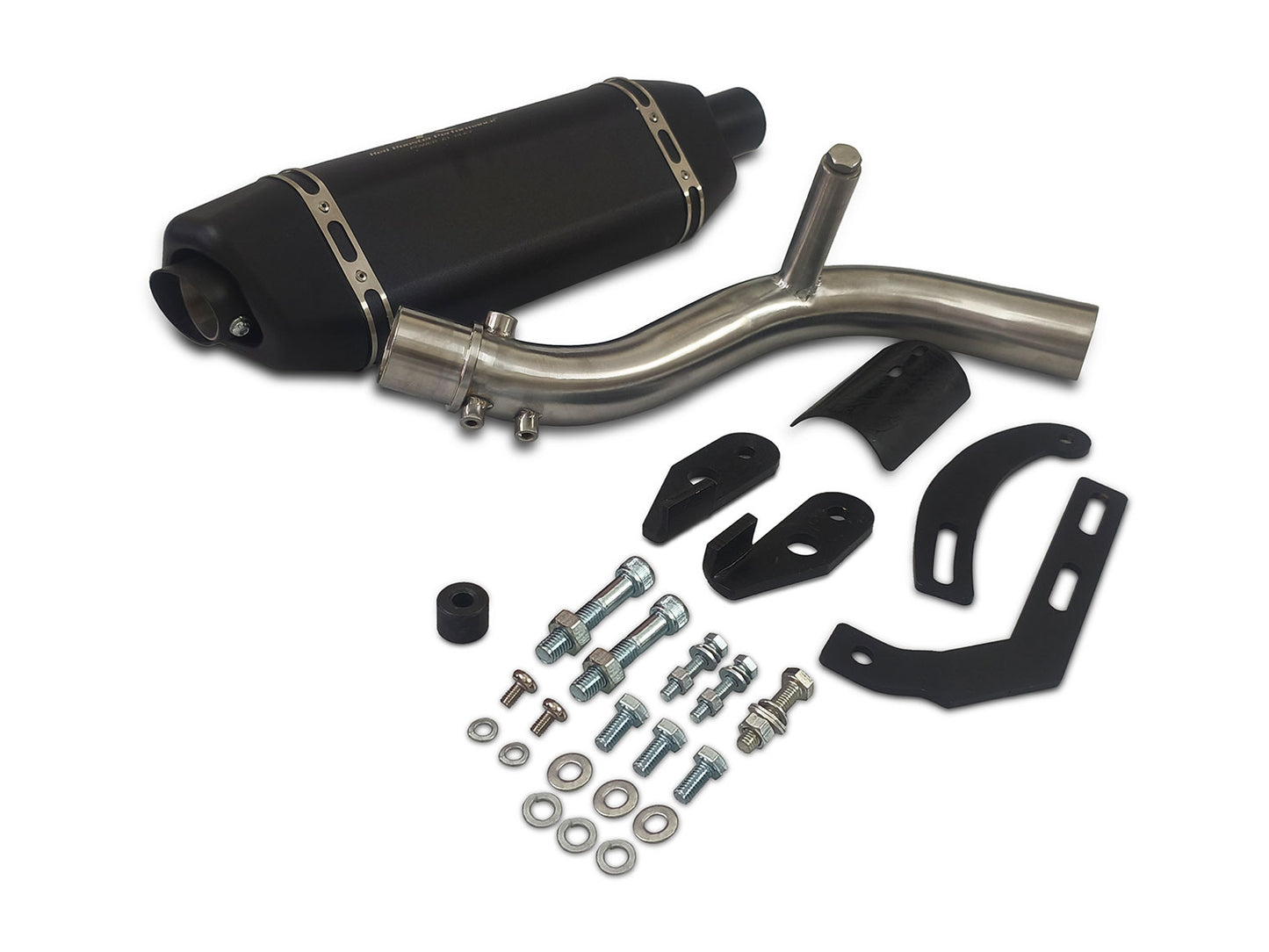 For Royal Enfield Himalayan 450 Red Rooster Vertex Pro Exhaust Silencer Black