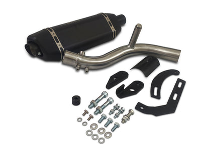 For Royal Enfield Himalayan 450 Red Rooster Vertex Pro Exhaust Silencer Black