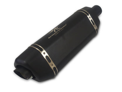 For Royal Enfield Himalayan 450 Red Rooster Vertex Pro Exhaust Silencer Black