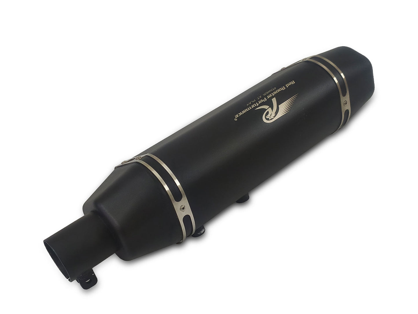 For Royal Enfield Himalayan 450 Red Rooster Vertex Pro Exhaust Silencer Black