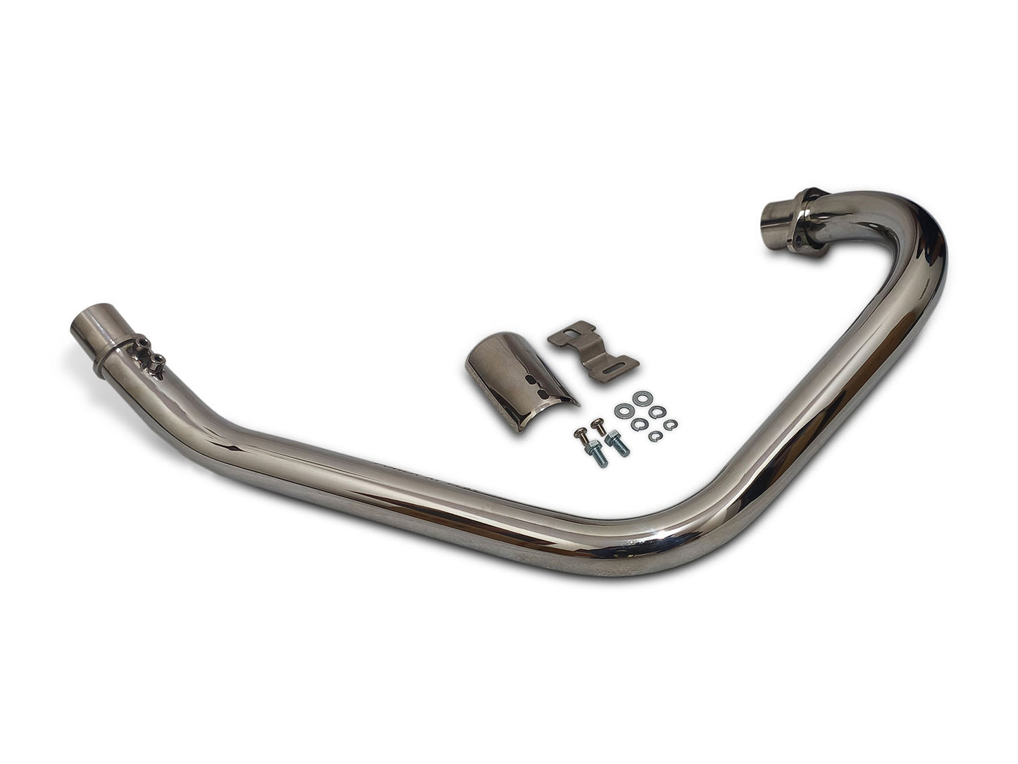 For Royal Enfield Hunter 350 Red Rooster Exhaust Silencer With Header Pipe Polish