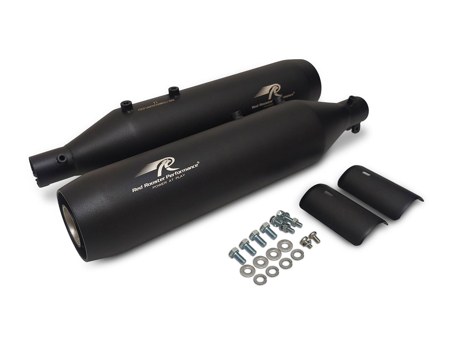 For Royal Enfield Shotgun 650 Red Rooster Astral Exhaust Silencer Black
