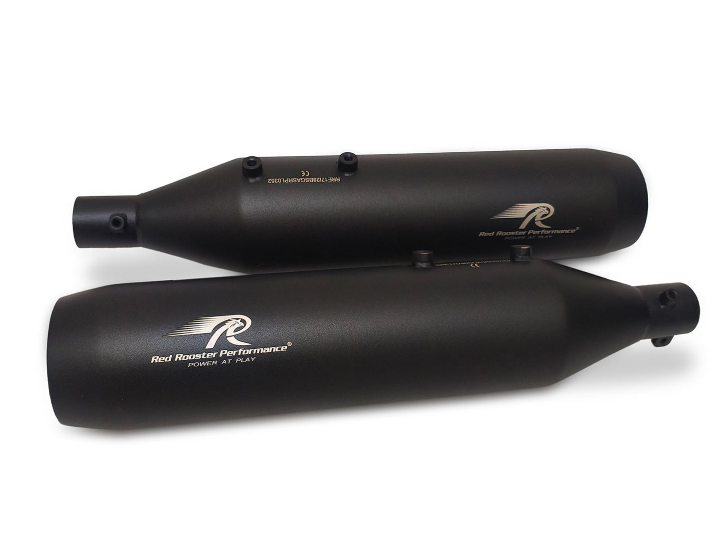 For Royal Enfield Shotgun 650 Red Rooster Astral Exhaust Silencer Black