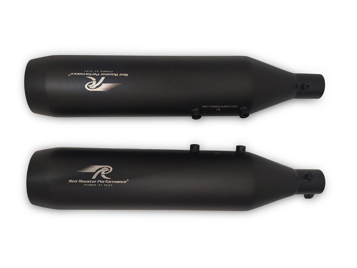 For Royal Enfield Shotgun 650 Red Rooster Astral Exhaust Silencer Black