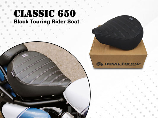 Genuine Royal Enfield Classic 650 Signature Front Rider Solo Seat Black