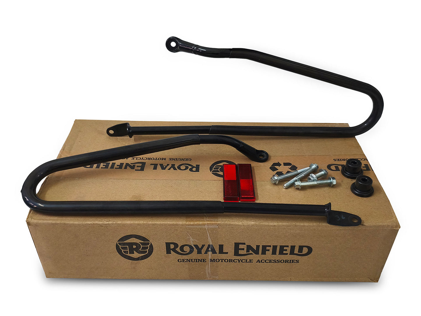Genuine Royal Enfield Hunter 350 Soft Pannier Rails & Modern Soft Panniers Black