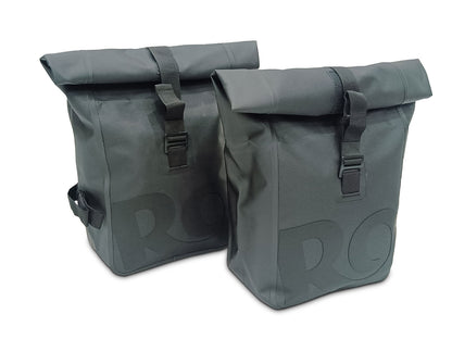 Genuine Royal Enfield Hunter 350 Soft Pannier Rails & Modern Soft Panniers Black