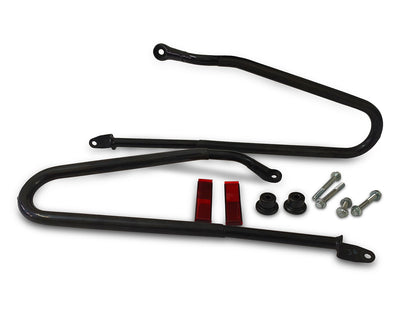 Genuine Royal Enfield Hunter 350 Soft Pannier Rails & Modern Panniers Bags Black