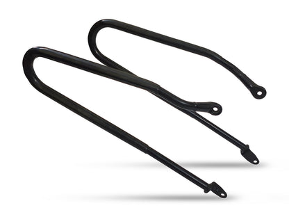 Genuine Royal Enfield Hunter 350 Soft Pannier Rails & Modern Panniers Bags Black