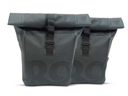 Genuine Royal Enfield Hunter 350 Soft Pannier Rails & Modern Panniers Bags Black