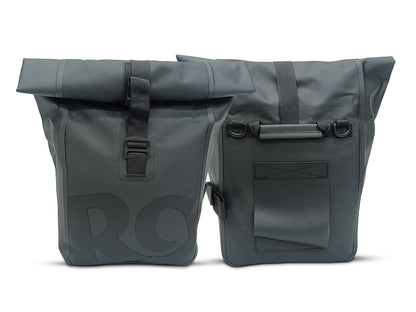 Genuine Royal Enfield Hunter 350 Soft Pannier Rails & Modern Panniers Bags Black
